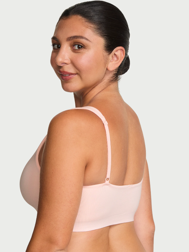 DUMMY - Brasier Victoria Secret sin costuras para mastectomía rosa con broche adelante S